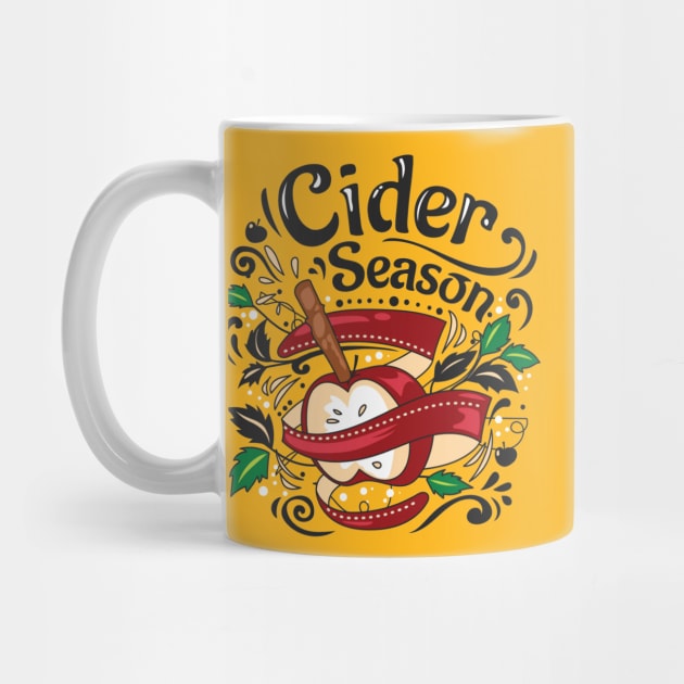 Apple Cider Season, graphic illustration by HolidayBug